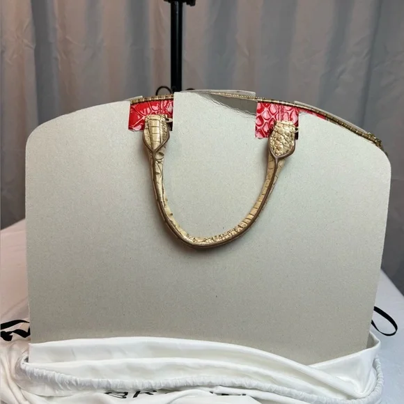 Candy Apple Red & Tan Designer Women's Bag - Picture 10 of 10